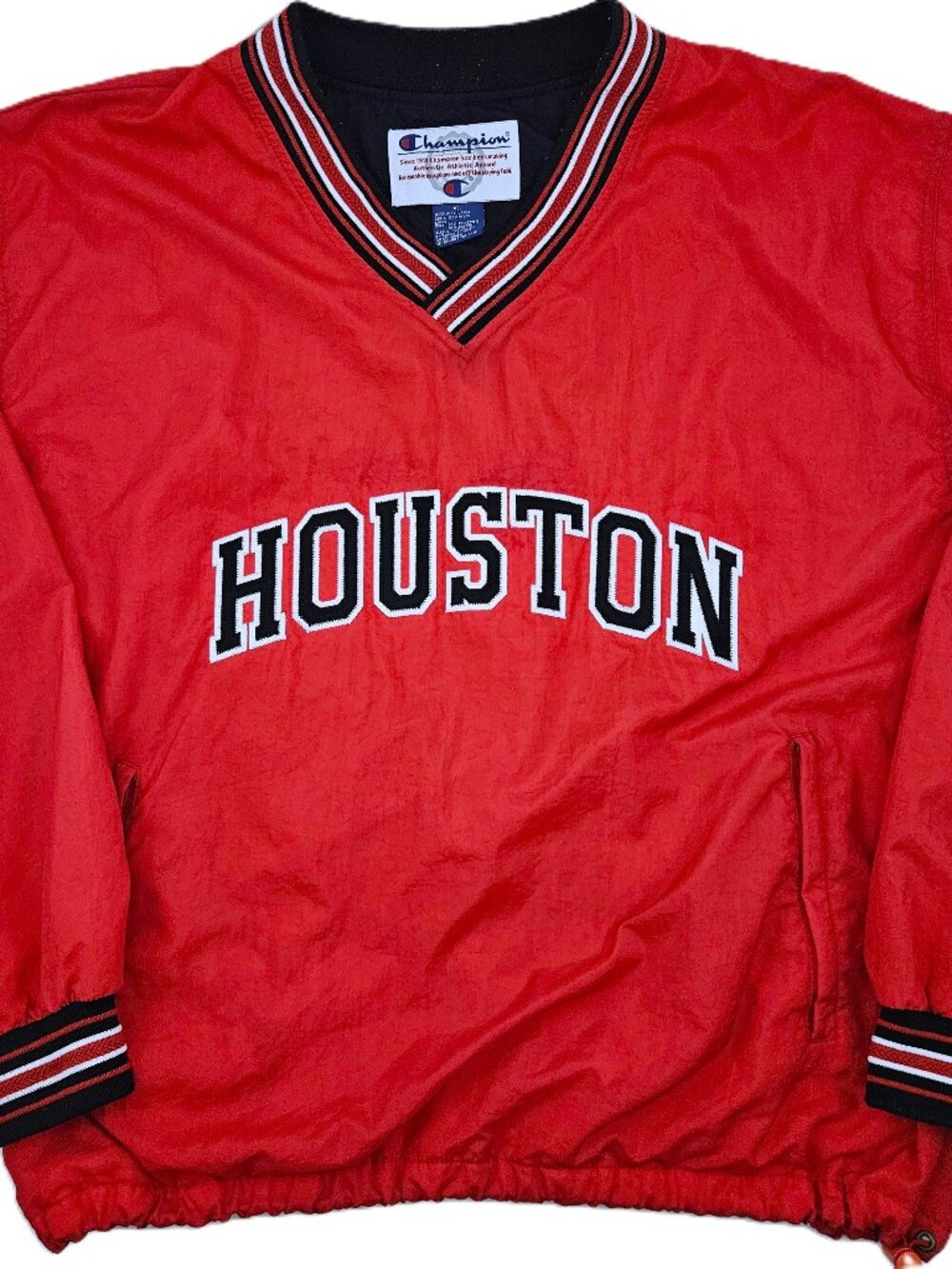 Vintage Houston Cougars Champion Windbreaker Pullover XL Phi Slamma Jamma UH HOU